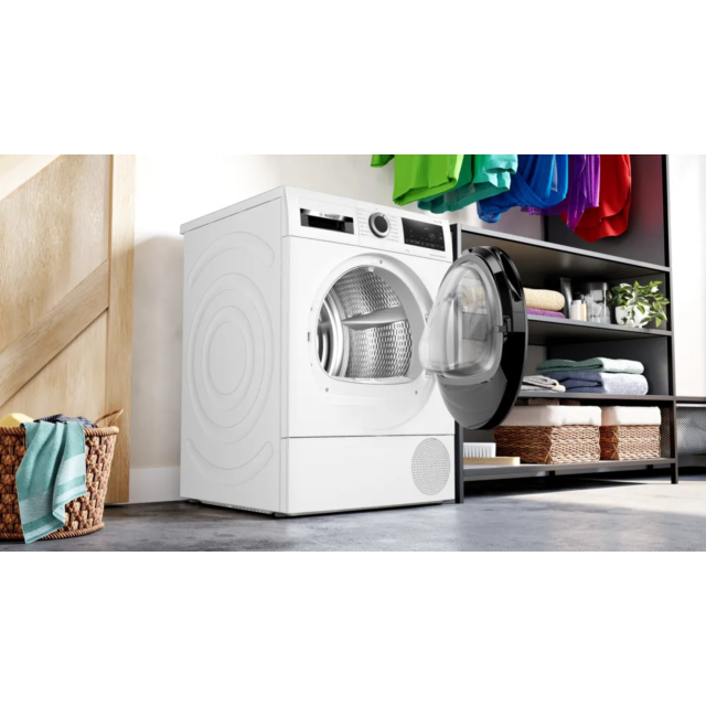 Bosch, Series 6 WQG24502GB 9kg Heat Pump Tumble Dryer - White