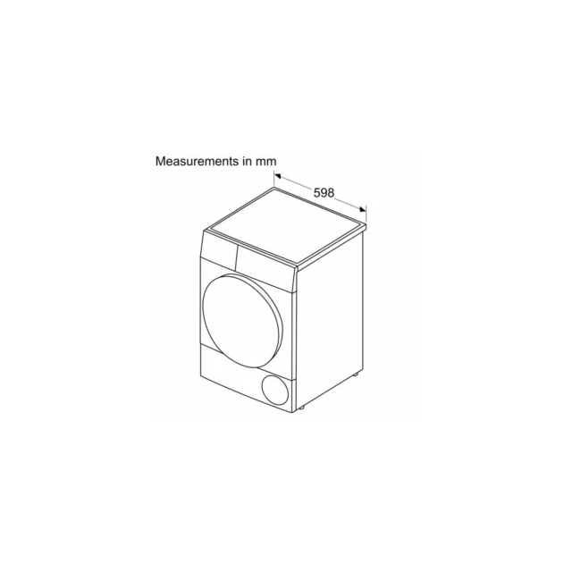 Bosch, Series 6 WQG24502GB 9kg Heat Pump Tumble Dryer - White