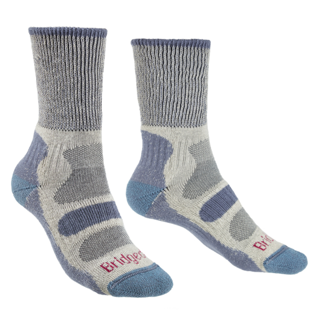 Bridgedale Women Hike Lightweight Cotton Socks Blue