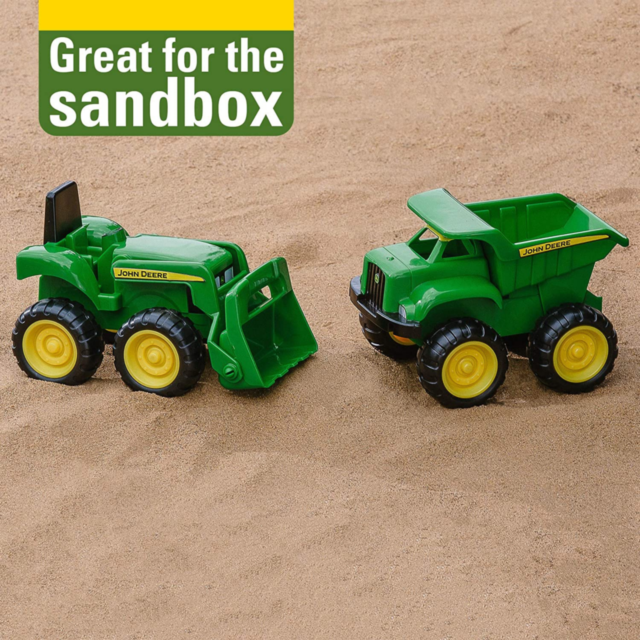 John Deere Mini Sandbox Tractor + Dump Truck Set