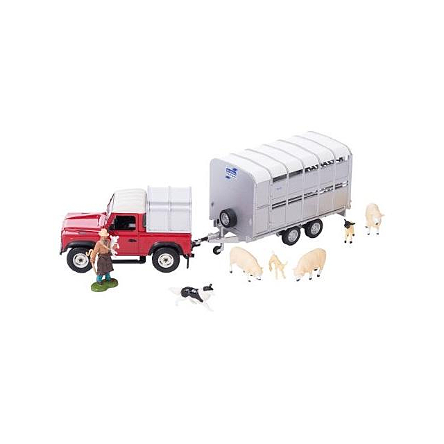 Britains Landrover + Livestock Trailer 43138