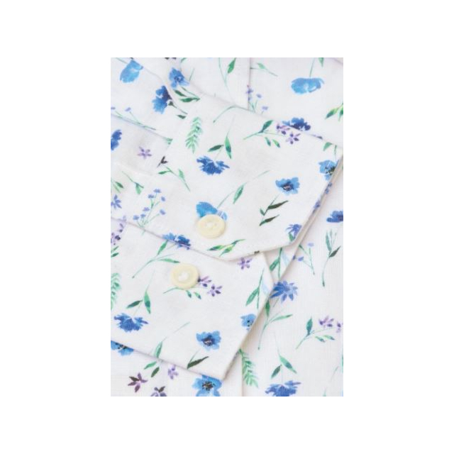Brook Taverner Watercolour Wildflower Shirt Blue