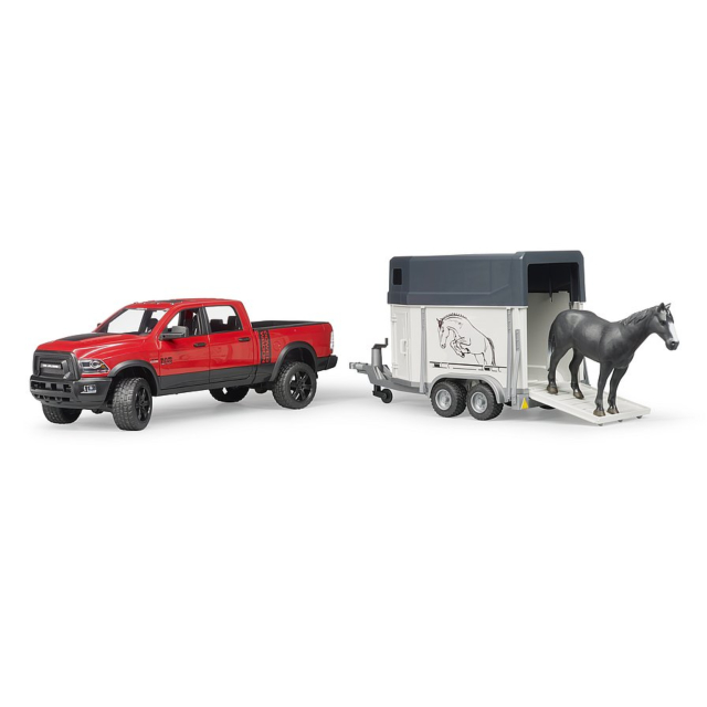 Burder RAM 2500 Power Wagon with horse trailer and horse 02501