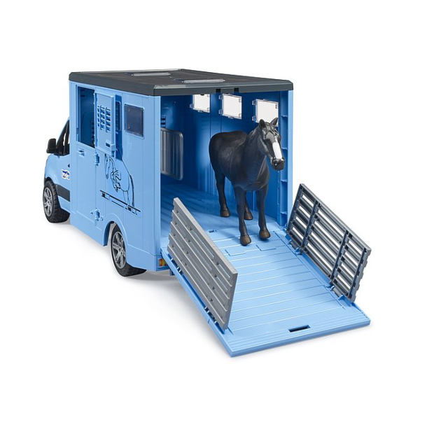 Bruder MB Sprinter Animal Transporter 1 horse 02674