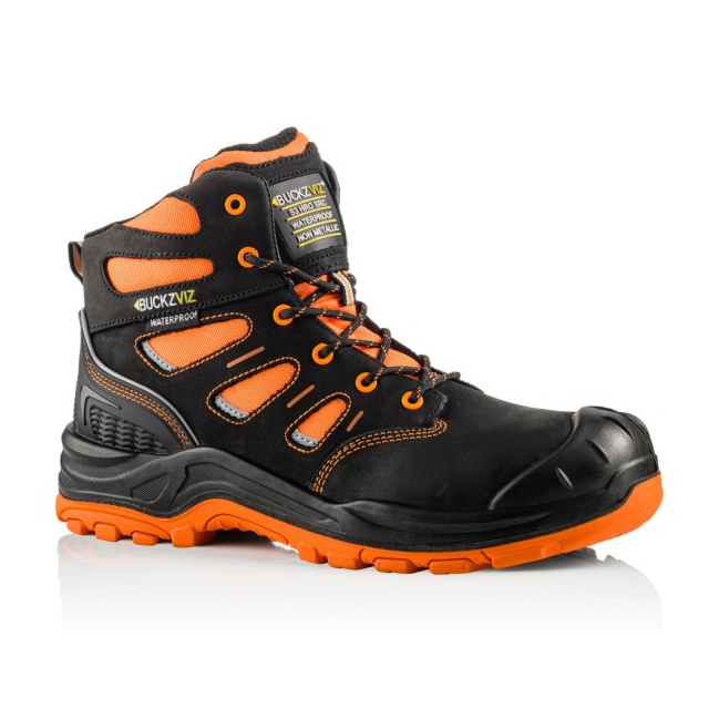 Buckbootz Buckz Viz Safety Boot Black/Orange