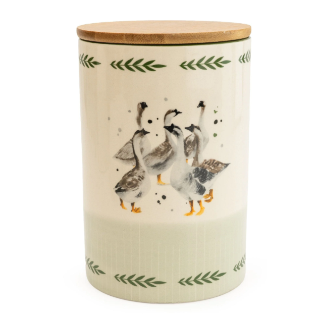 Candlelight Storage Jar - Geese