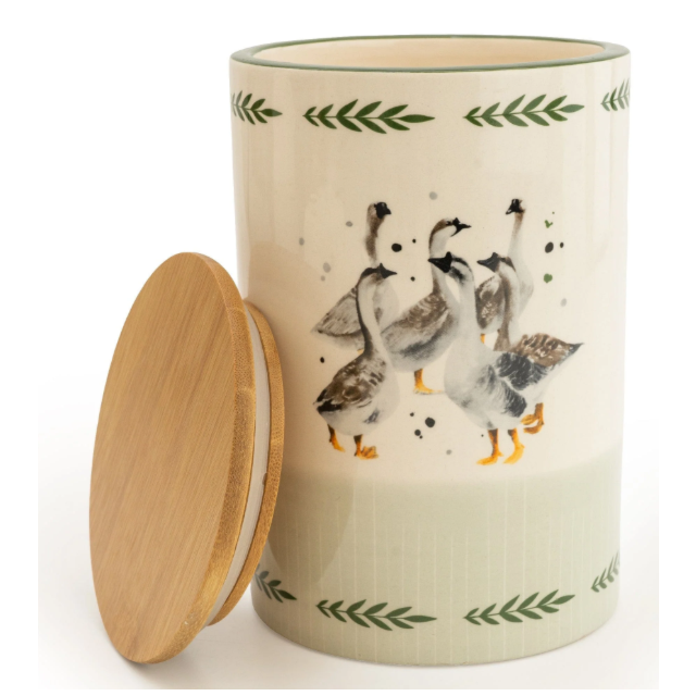 Candlelight Storage Jar - Geese