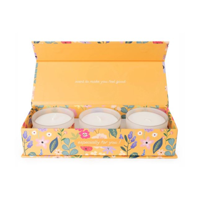 Candlelight Candles Floral Birthday 3 Pack