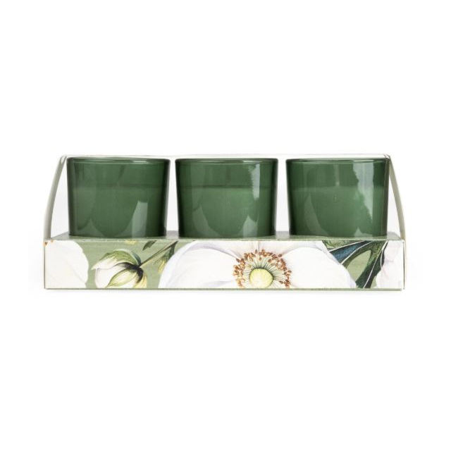 Candlelight Votive Candles White Poppy + Sage 3 Set 