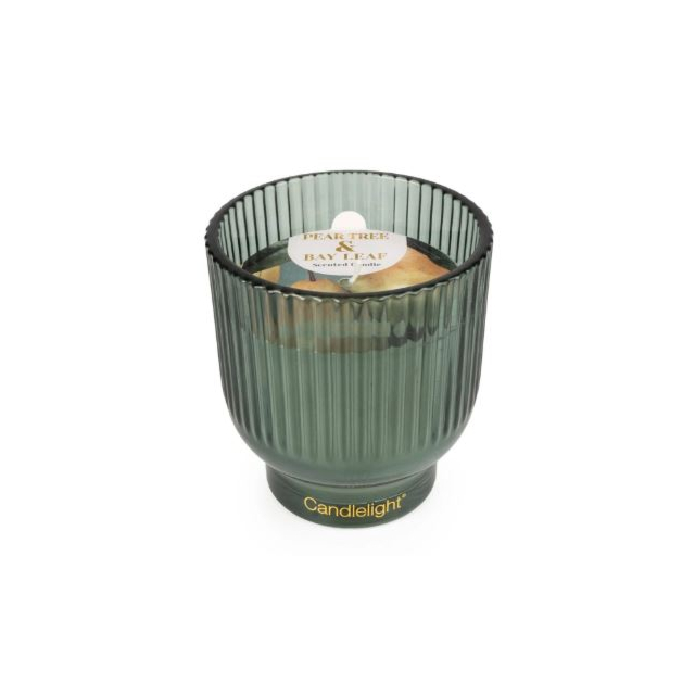 Candlelight Glass Footed Candle - Pear Tree + Bay Leaf