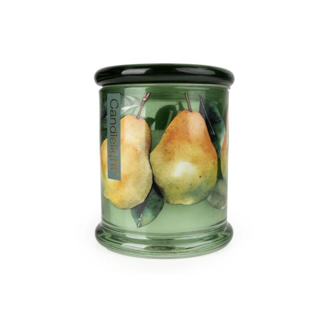 Candlelight Glass Lidded Jar - Pear Tree + Bay Leaf 