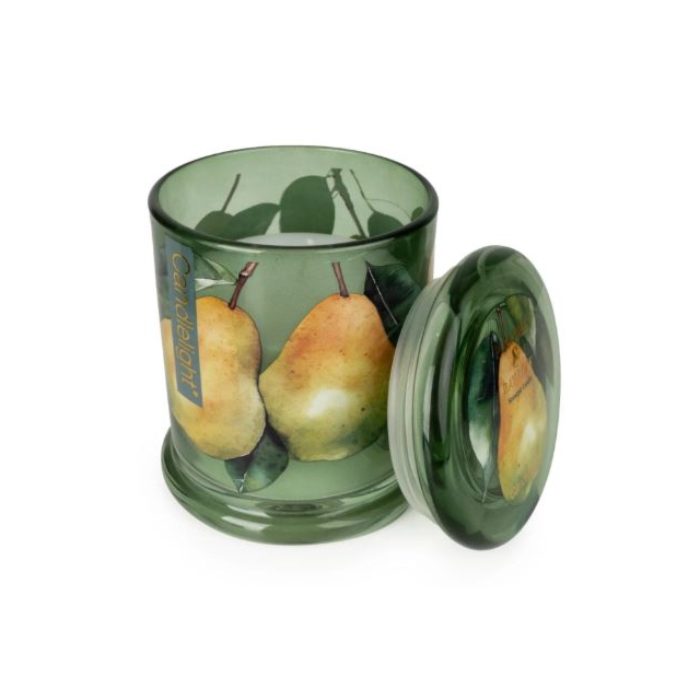 Candlelight Glass Lidded Jar - Pear Tree + Bay Leaf 