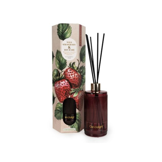 Candlelight Reed Diffuser Wild Strawberry + Rhubarb 200ml 