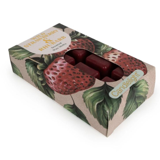 Candlelight Wax Melts - Wild Strawberry + Rhubarb 8 Pack
