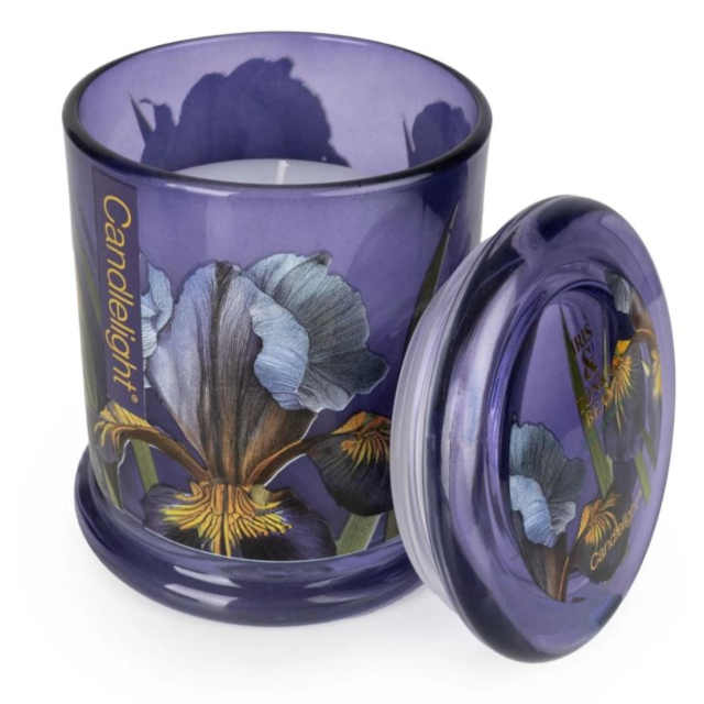Candlelight Glass Lidded Jar - Iris + Tonka Bean