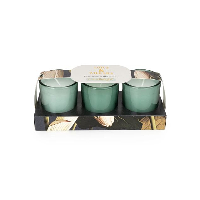 Candlelight Votive Candle Lotus + Wild Lily 3 Set 