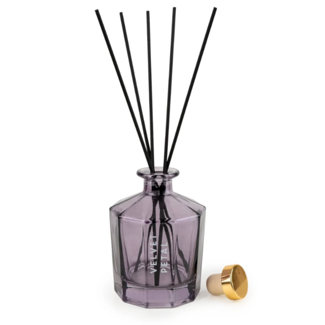 Candlelight Octagonal Glass Reed Diffuser - Plum 250ml