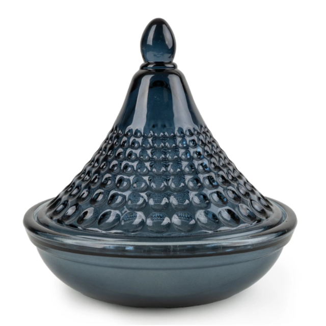 Candlelight Glass Tagine Candle - Jaisalmer Blue