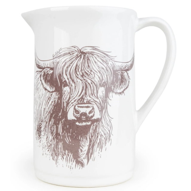 Candlelight Ceramic Jug - Highland Cow