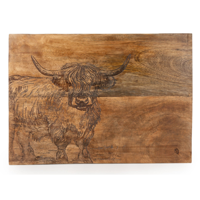 Mango Wood Placemats -  Highland Cow