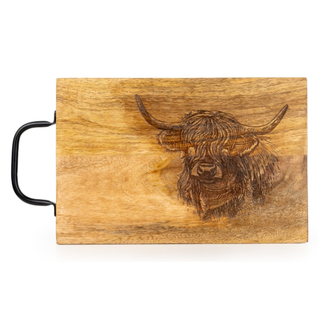 Mango Wood Chopping Board - Highland Bull