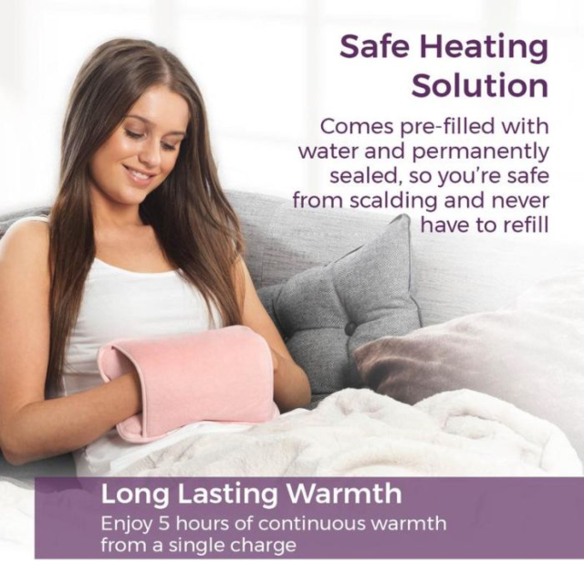Carmen C85017P Rechargeable Hot Water Bottle - Pink