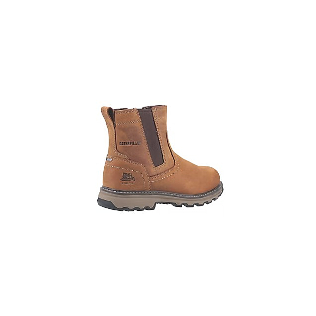 Cat Pelton Safety Boots-Dark Beige