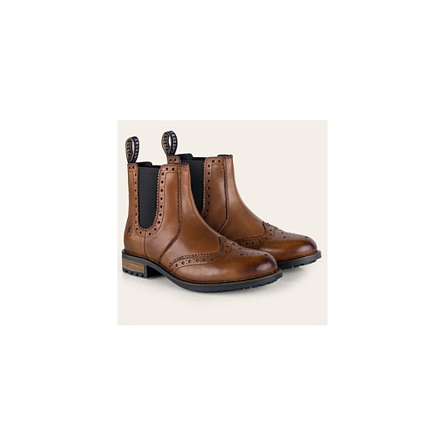 Catesby Sandringham Brogue Chelsea Boot Tan 