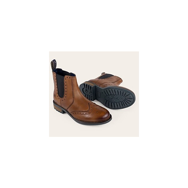 Catesby Sandringham Brogue Chelsea Boot Tan 