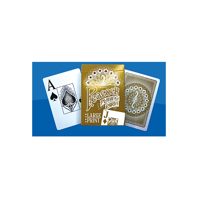 Peacock Playing Cards Large Print