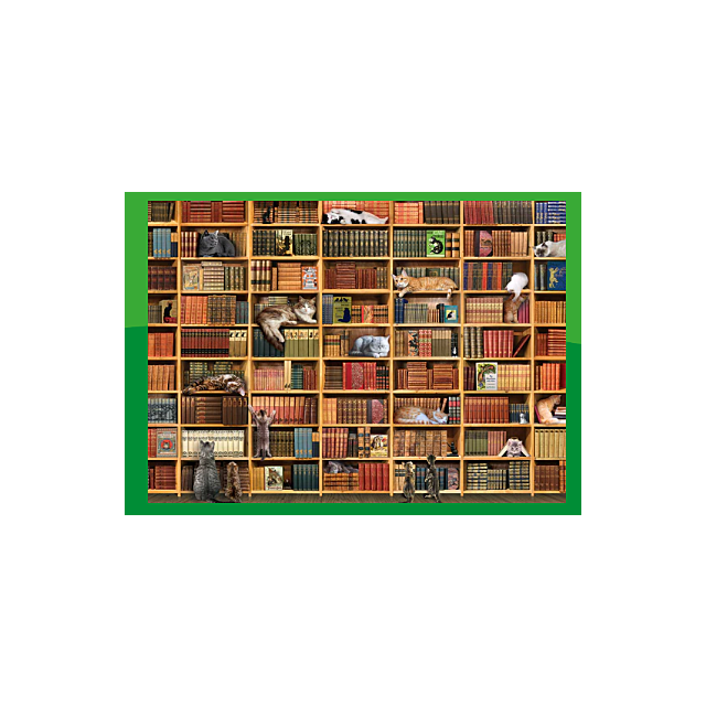 Cobble Hill Jigsaw Cat Library 1000 Piece