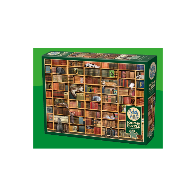 Cobble Hill Jigsaw Cat Library 1000 Piece