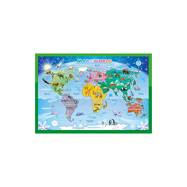 Cobble Hill Floor Puzzle Map Of The World