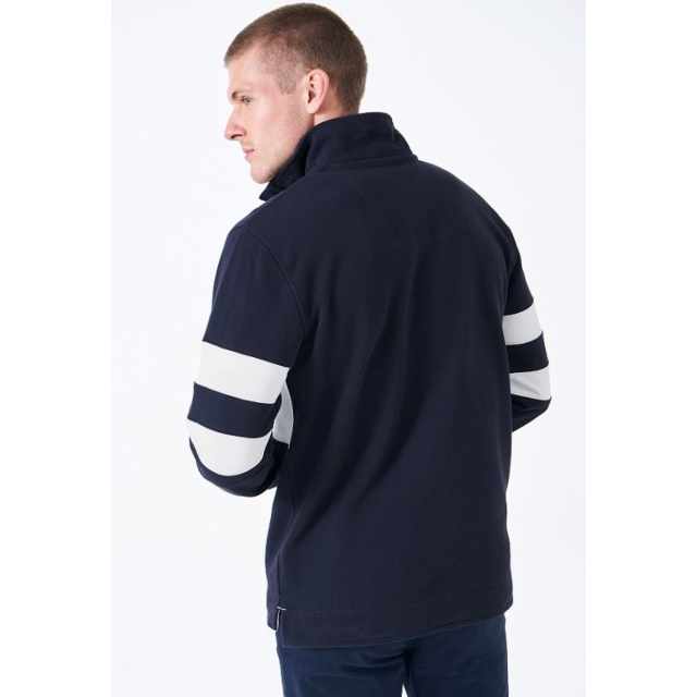 Crews Padstow Pique Sweatshirt - Nevy/White