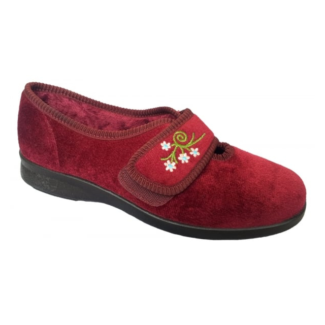 Caroline 2 - Slipper Burgundy 