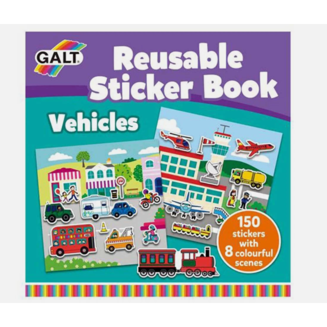 Galt Reusable Sticker Book Vehicles