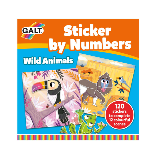 Galt Sticker By Numbers Wild Animls