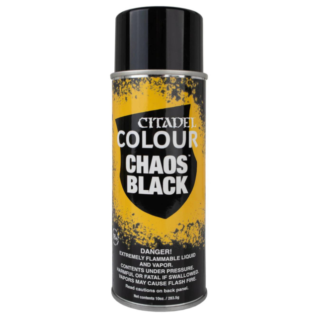 Games Workshop Citadel Colour Chaos Black Spray Paint 400ml
