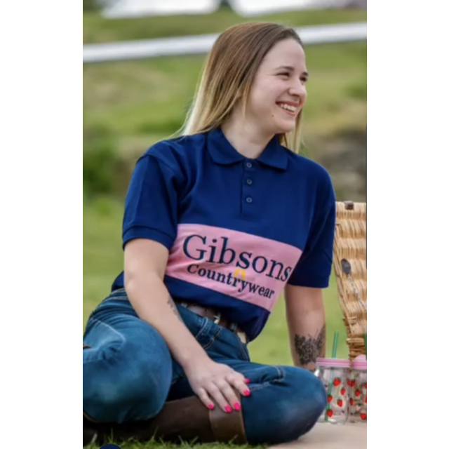 Gibsons Emma Polo Shirt Navy/Pink 