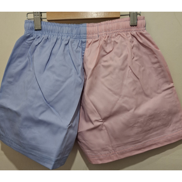 Gibsons Harlequin Shorts Baby Pink/Blue 
