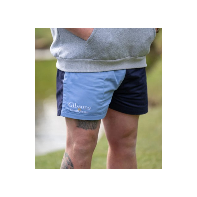 Gibsons Harlequin Shorts Baby Blue/Navy