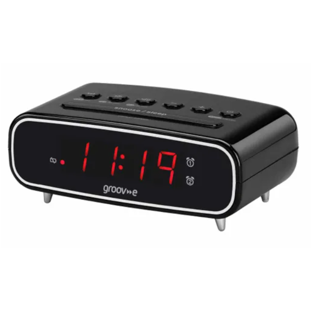 Groove CV-CR05-BK Rise Digital Radio Alarm Clock
