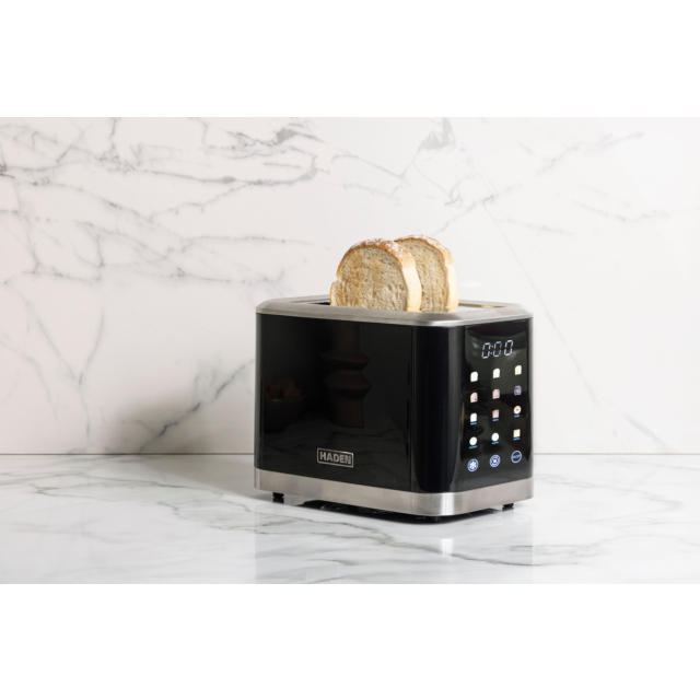 Haden Touch Screen 2 Slice Toaster in Black Finish