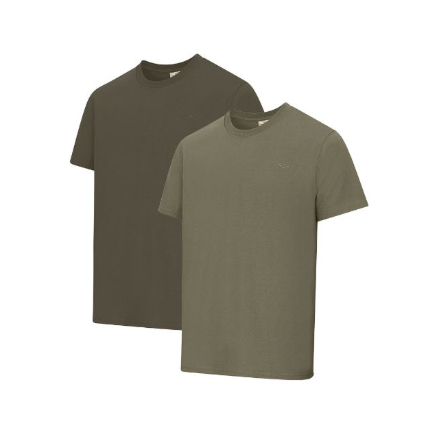 Hoggs Sandwood 2 Pack T-Shirts - Forest / Lovat