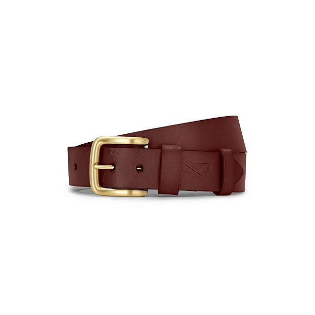 Hoggs Luxury Leather Belt - Dark Brown