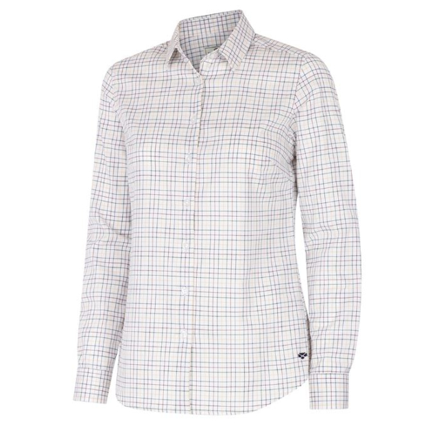 Callie Twill Check Shirt - White/Green/Yellow