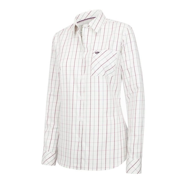 Hoggs Aberlady Ladies Tattersall Shirt - Purple/Mineral Blue 