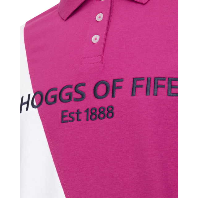 Hoggs Abbey Ladies Sash Jersey Polo - Berry/Navy 