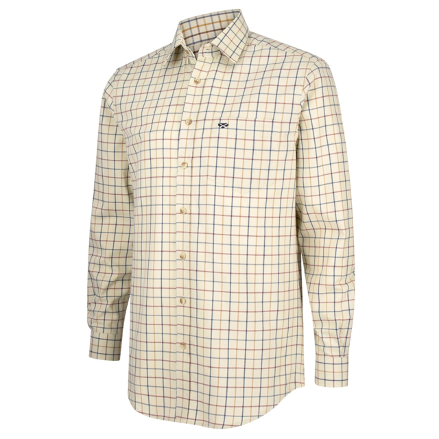 Hoggs Ambassador Tattersall Shirt Ivory/Navy 