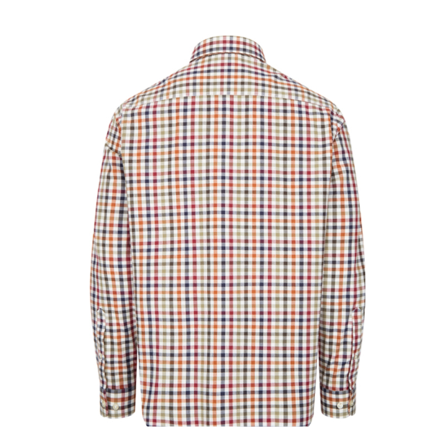 Hoggs of Fife Douglas Twill Shirt Rust/Olive 